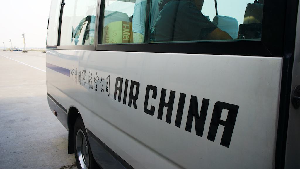 北京機場的擺渡車