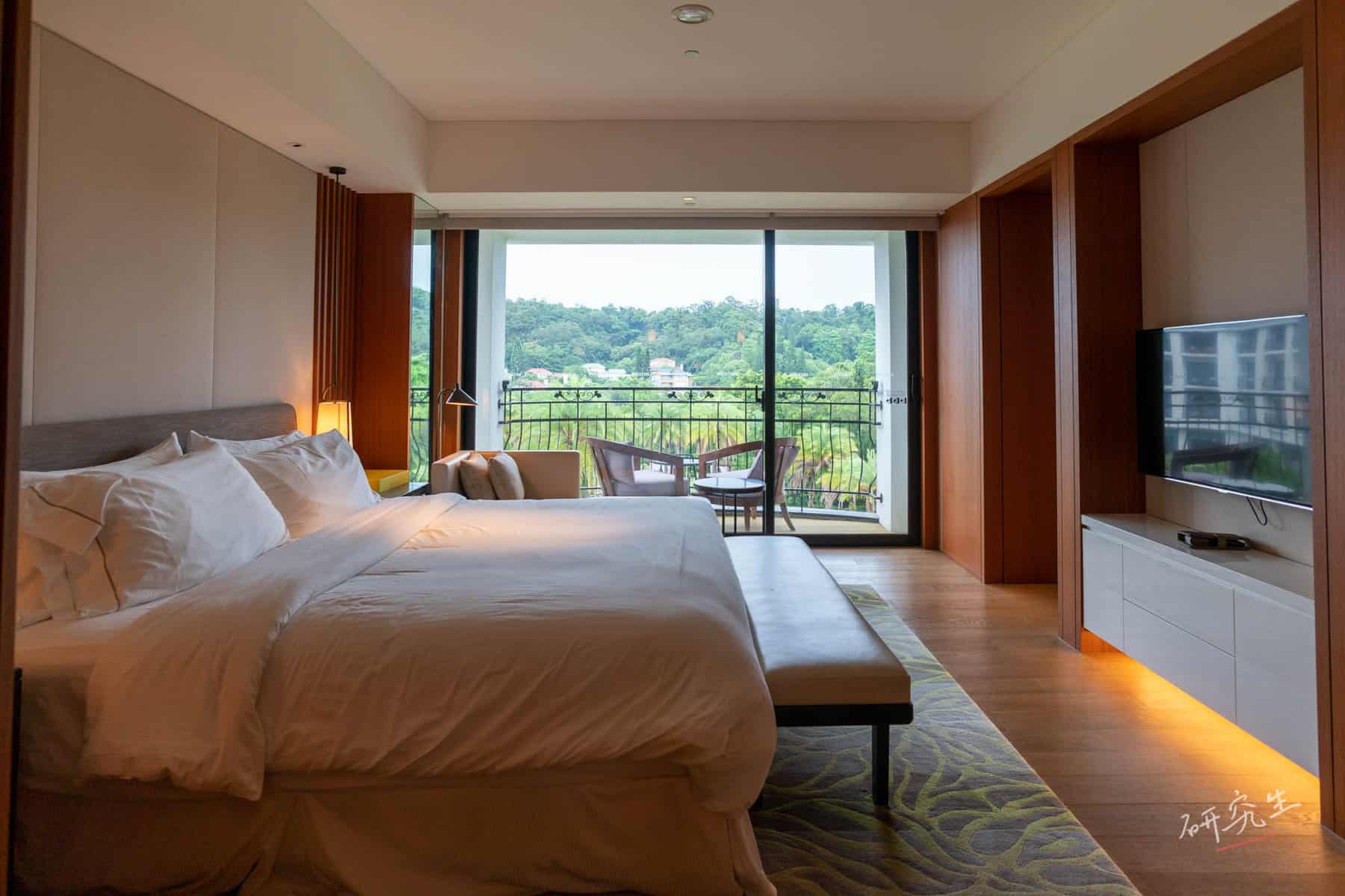 房間外面就是度假村的園景，整片綠油油，相當舒服｜大溪威斯汀 (Westin Tashee)