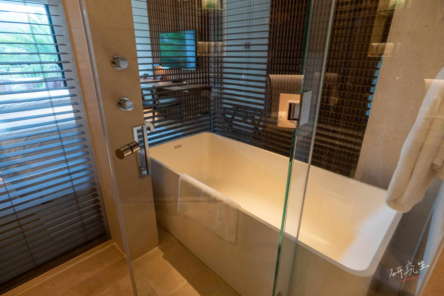 這個設計是為了要一邊泡澡一邊看電視嗎？｜大溪威斯汀 (Westin Tashee)